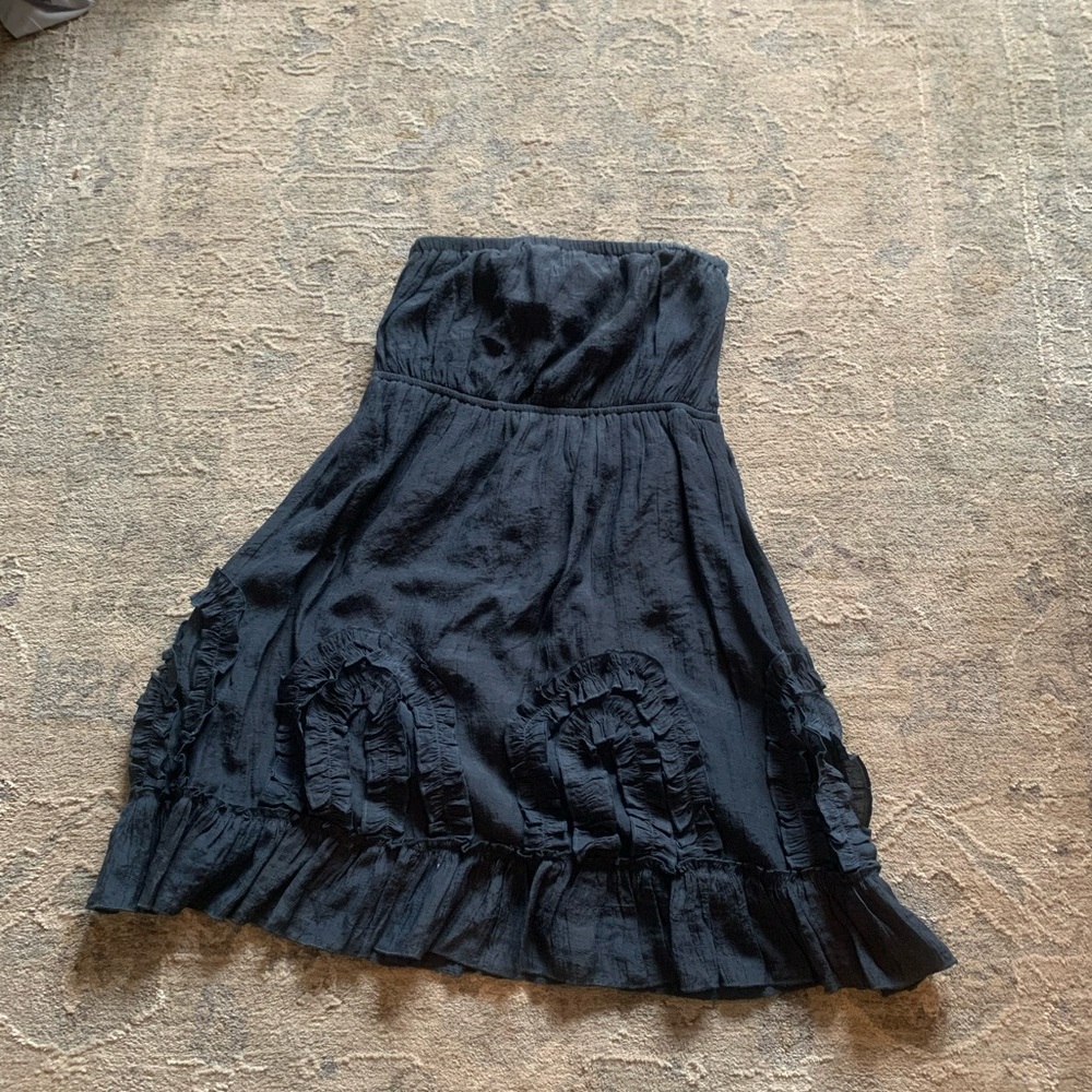Boutique Blue Strapless Dress